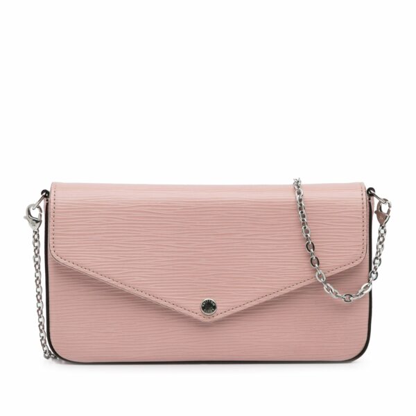 Pink LV Epi Pochette Felicie Crossbody Bag