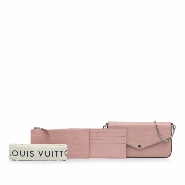 Pink LV Epi Pochette Felicie Crossbody Bag - Image 16