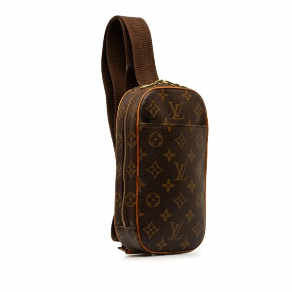 Brown LV Monogram Pochette Gange Crossbody Bag - Image 2