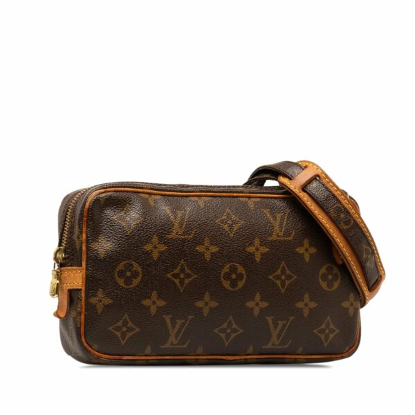 Brown LV Monogram Pochette Marly Bandouliere Crossbody Bag - Image 2