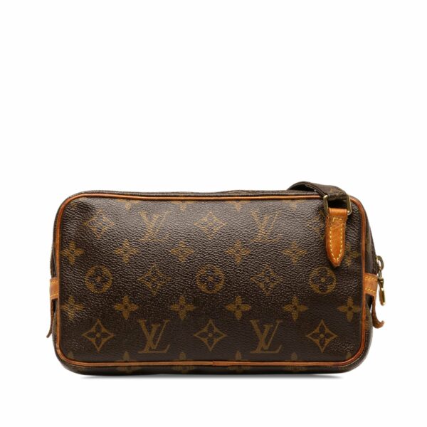 Brown LV Monogram Pochette Marly Bandouliere Crossbody Bag - Image 3