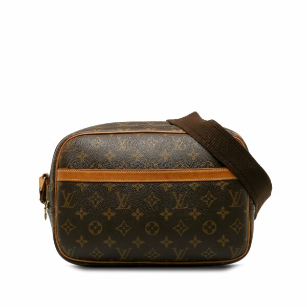 Brown LV Monogram Reporter PM Crossbody Bag