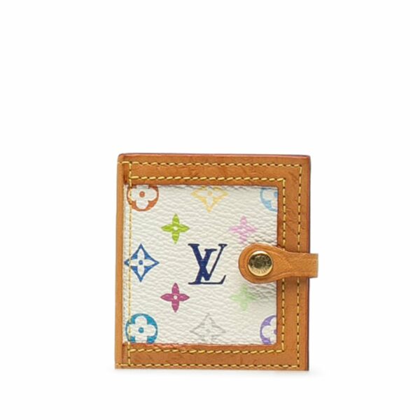 White LV Monogram Multicolore Mini Photo Holder