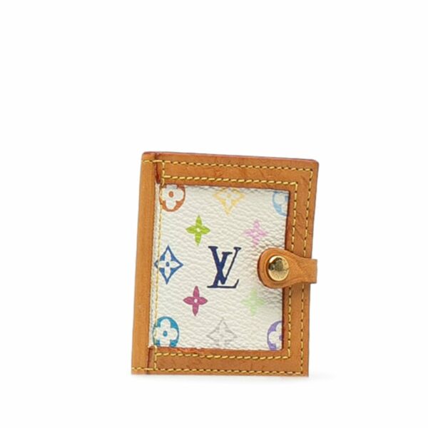 White LV Monogram Multicolore Mini Photo Holder - Image 2