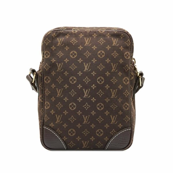 Brown LV Monogram Mini Lin Danube Crossbody Bag - Image 3