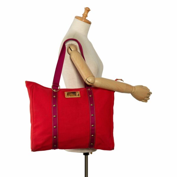 Red LV Antigua Cabas GM Tote Bag - Image 13