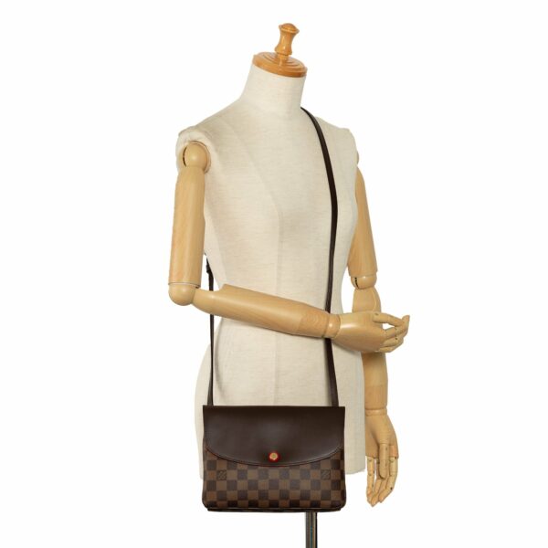 Brown LV Damier Ebene Twice Crossbody Bag - Image 10