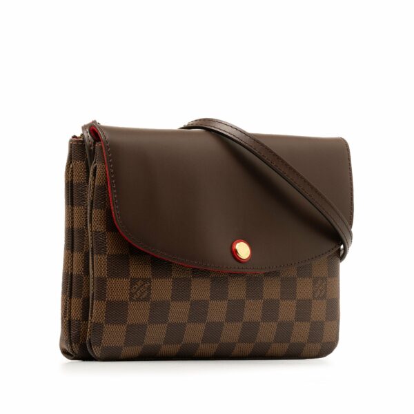 Brown LV Damier Ebene Twice Crossbody Bag - Image 2