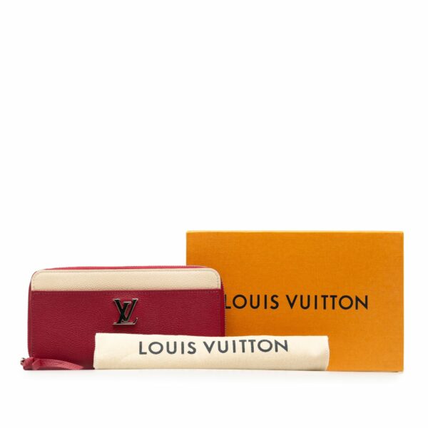 Red LV Lockme Zippy Wallet - Image 12