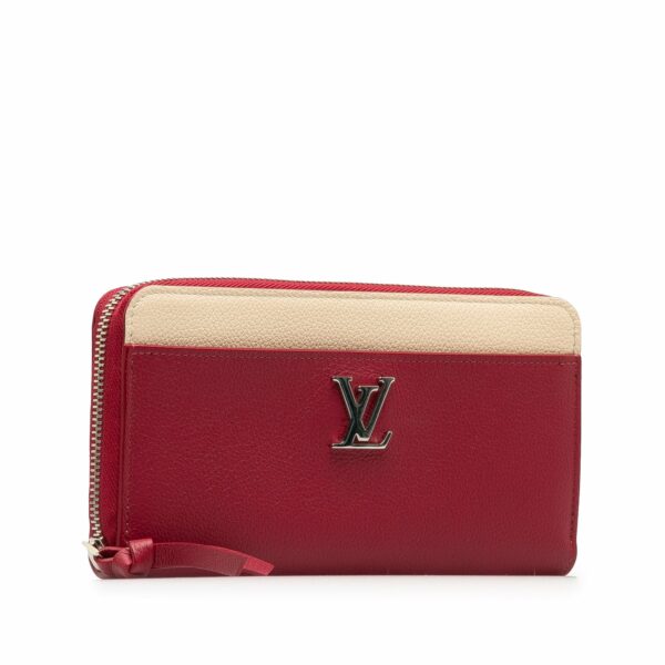 Red LV Lockme Zippy Wallet - Image 2