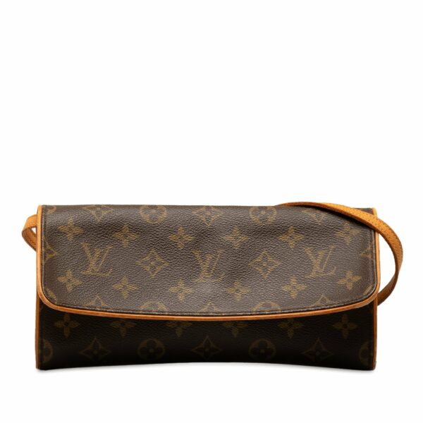 Brown LV Monogram Pochette Twin GM Crossbody Bag