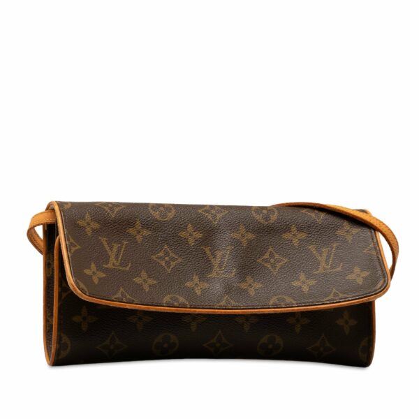 Brown LV Monogram Pochette Twin GM Crossbody Bag - Image 2