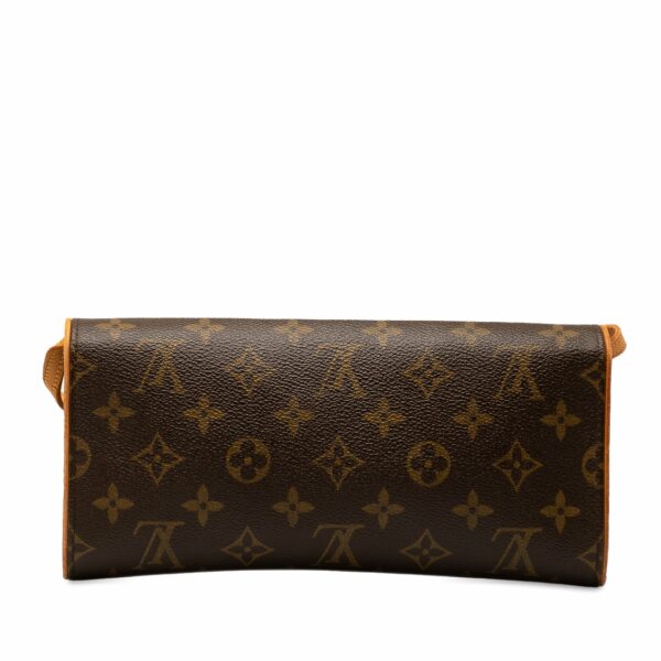 Brown LV Monogram Pochette Twin GM Crossbody Bag - Image 3