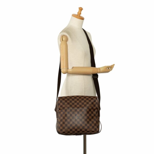 Brown LV Damier Ebene Naviglio Crossbody Bag - Image 9