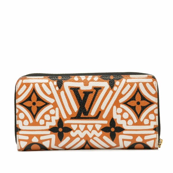 Brown LV Monogram Crafty Zippy Long Wallet - Image 3