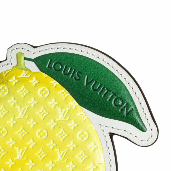 Yellow LV Monogram Lemon Charm Key Chain - Image 3