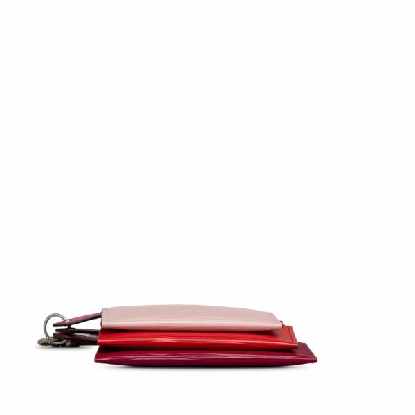 Red LV Epi Trio Coin Pouch - Image 4