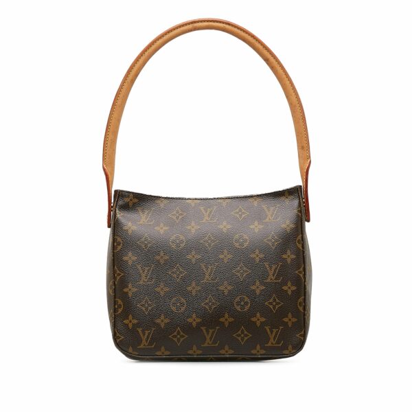 Brown LV Monogram Looping MM Shoulder Bag