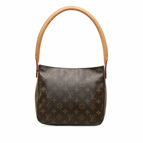 Brown LV Monogram Looping MM Shoulder Bag - Image 3