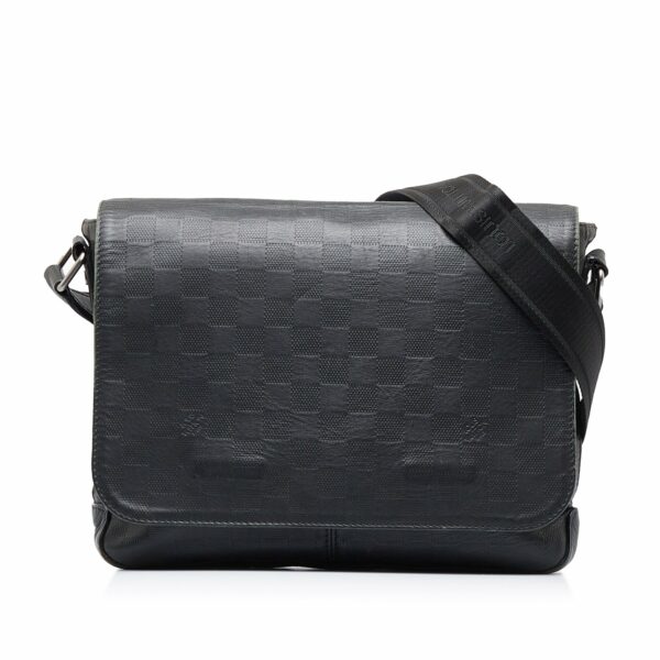 Black LV Damier Infini District Crossbody Bag