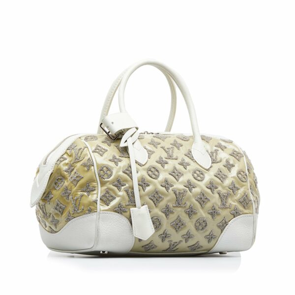 White LV Monogram Bouclettes Speedy Boston Bag - Image 2