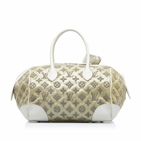 White LV Monogram Bouclettes Speedy Boston Bag - Image 3