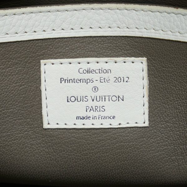 White LV Monogram Bouclettes Speedy Boston Bag - Image 6