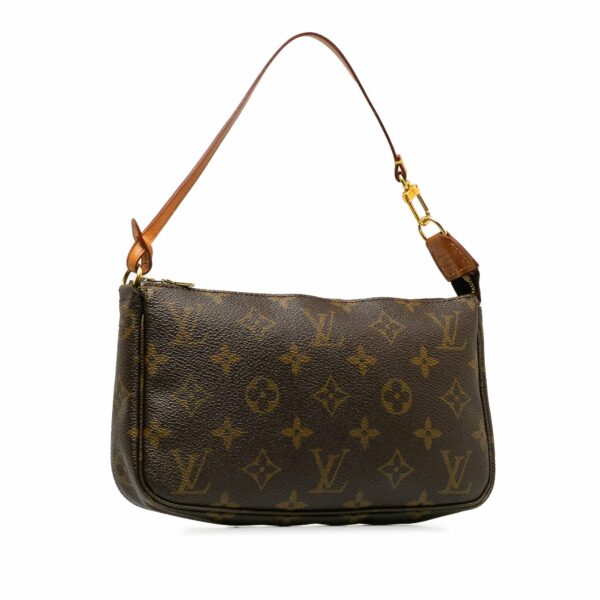 Brown LV Monogram Pochette Accessoires Baguette - Image 2