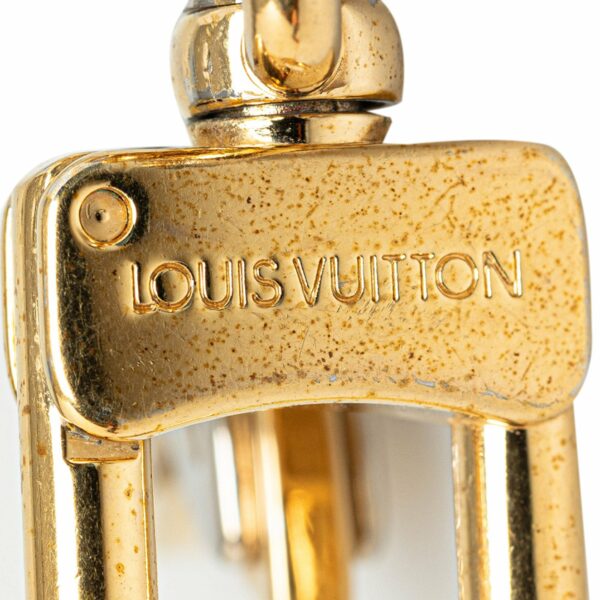 Gold LV Monogram Charm Key Chain - Image 4