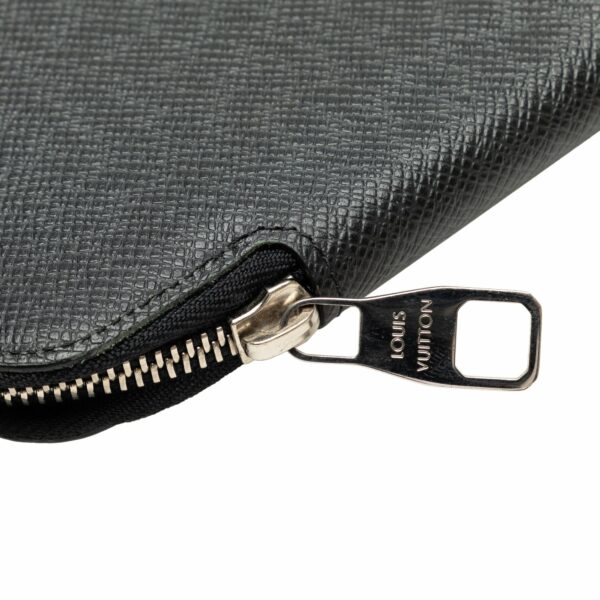 Black LV Taiga Document Case Clutch Bag - Image 8