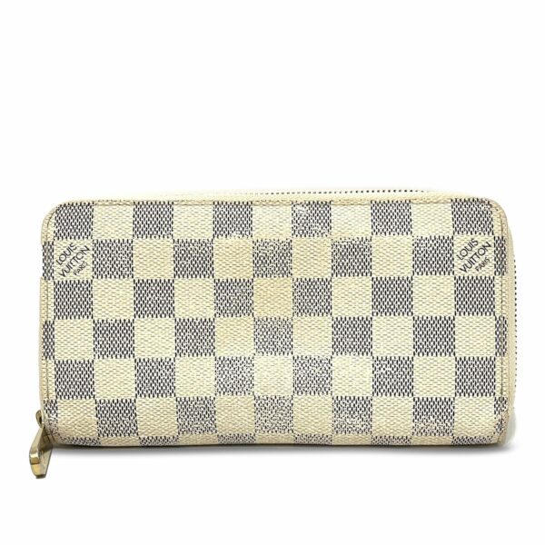 White LV Damier Azur Zippy Wallet