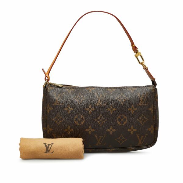 Brown LV Monogram Pochette Accessoires Baguette - Image 12