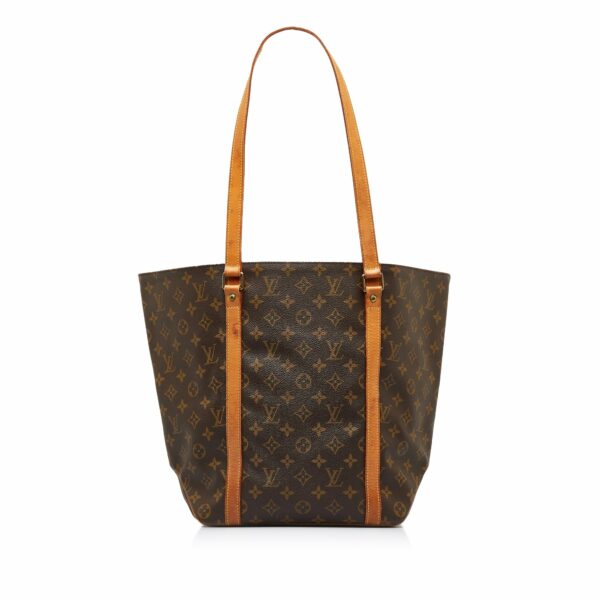 Brown LV Monogram Sac Shopping Tote Bag - Image 10