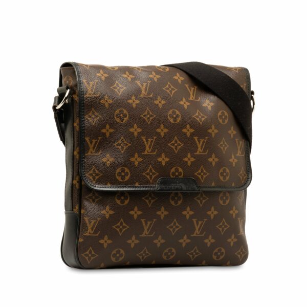 Brown LV Monogram Macassar Bass MM Crossbody Bag - Image 2