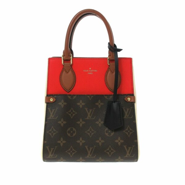 Brown LV Monogram Fold Tote PM Satchel