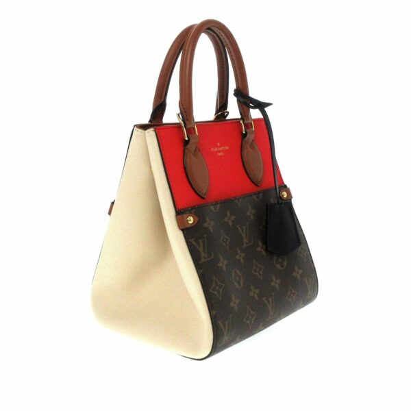 Brown LV Monogram Fold Tote PM Satchel - Image 2