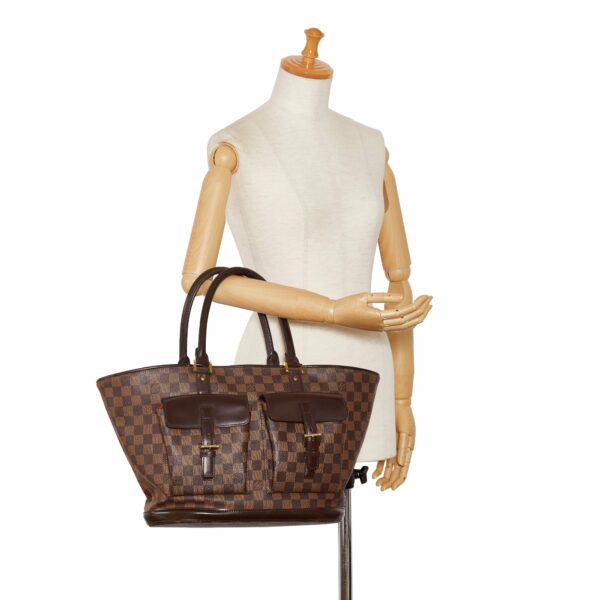 Brown LV Damier Ebene Manosque GM Tote Bag - Image 10