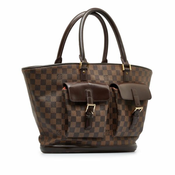 Brown LV Damier Ebene Manosque GM Tote Bag