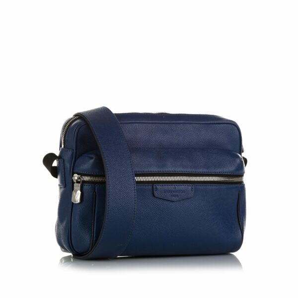 Blue LV Taiga Outdoor Messenger PM Crossbody Bag - Image 2