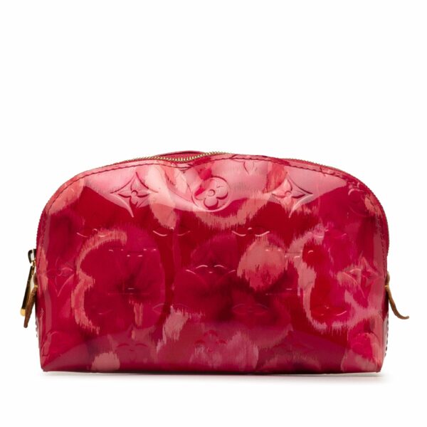 Pink LV Monogram Vernis Ikat Cosmetic Pouch