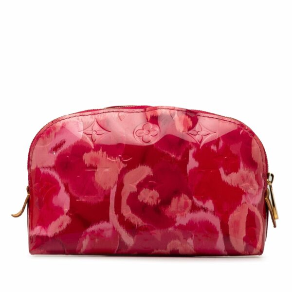 Pink LV Monogram Vernis Ikat Cosmetic Pouch - Image 3