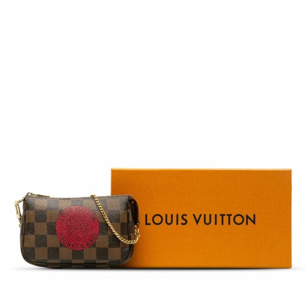 Brown LV Damier Ebene Trunks and Bags Mini Pochette Accessoires Baguette - Image 10