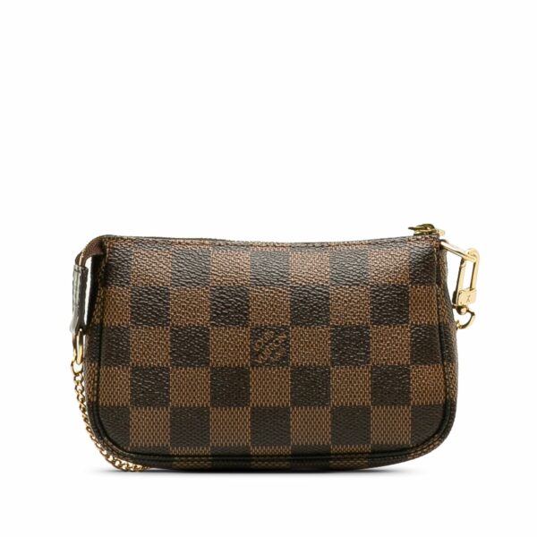 Brown LV Damier Ebene Trunks and Bags Mini Pochette Accessoires Baguette - Image 3