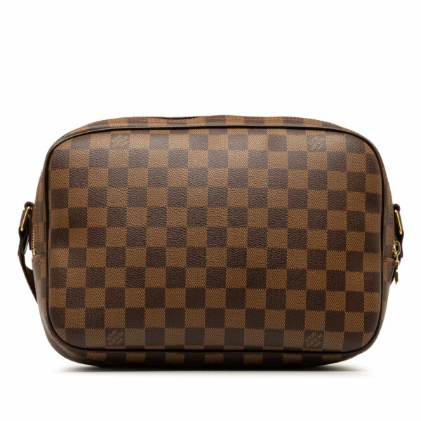 Brown LV Damier Ebene Reporter PM Crossbody Bag - Image 3