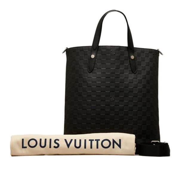 Black LV Damier Infini Apollo Tote Satchel - Image 9