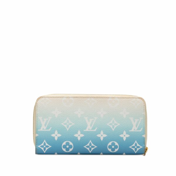 Blue LV Monogram Giant By The Pool Zippy Wallet - Image 3