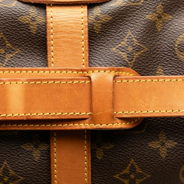 Brown LV Monogram Saumur 35 Crossbody Bag - Image 9