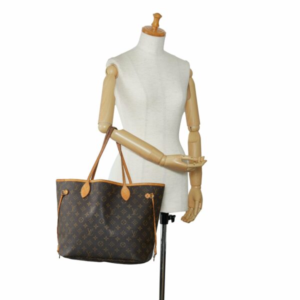 Brown LV Monogram Neverfull MM Tote Bag - Image 13