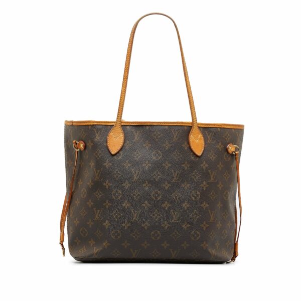 Brown LV Monogram Neverfull MM Tote Bag - Image 2