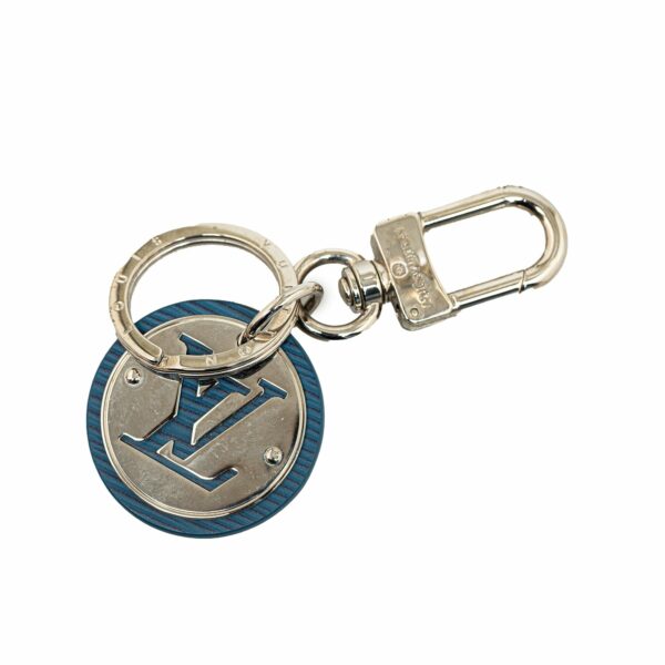 Silver LV LV Circle Bag Charm and Key Holder - Image 2